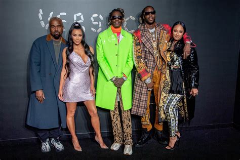 Kim Kardashian and Kanye West at the Versace Fall 2019 